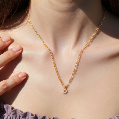 Square Zirconia Necklace - 925 Silver