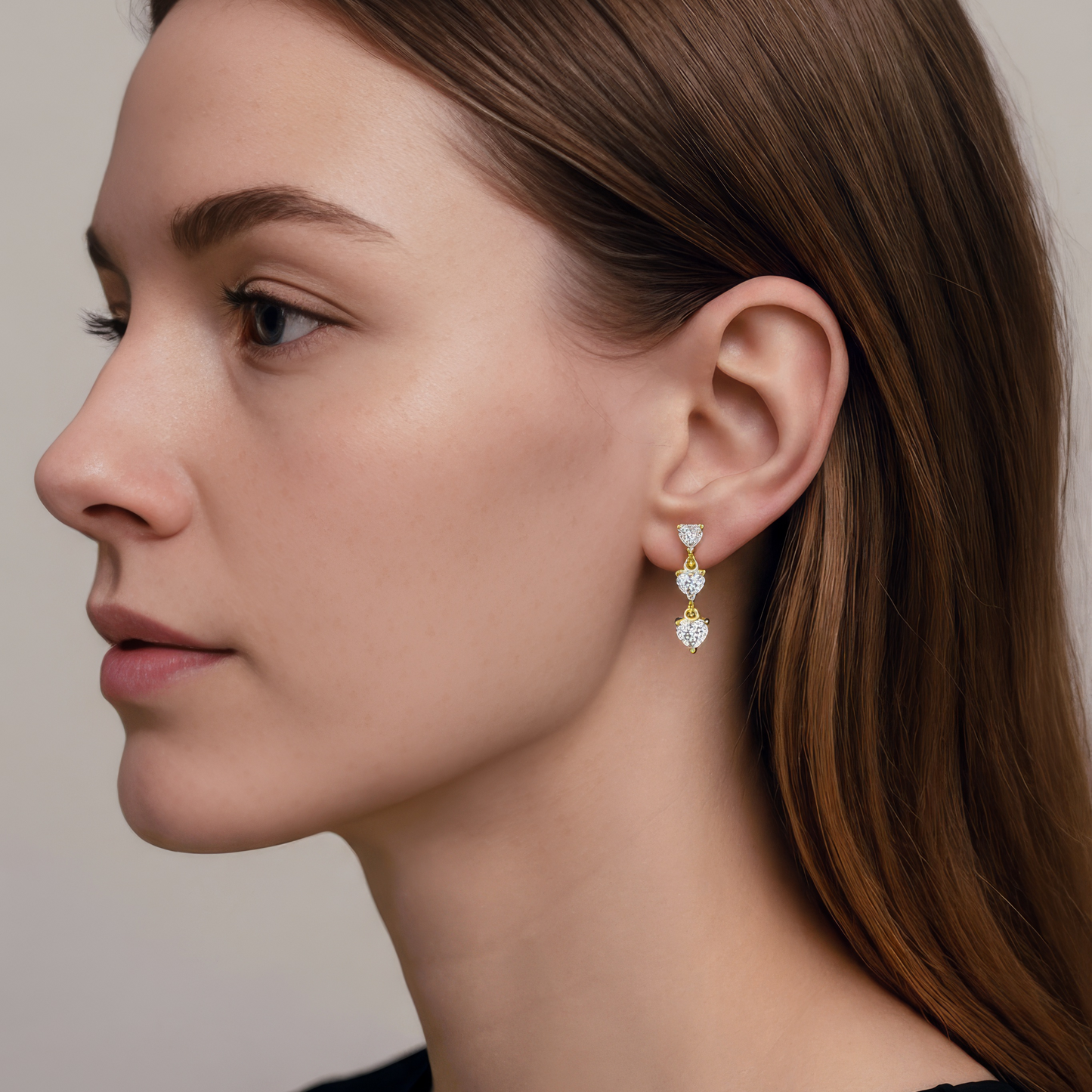 Dainty crystal hoop earrings • Zirconia crystals