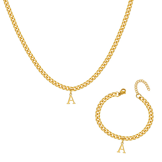 Link chain letter set 5 mm - 925 silver