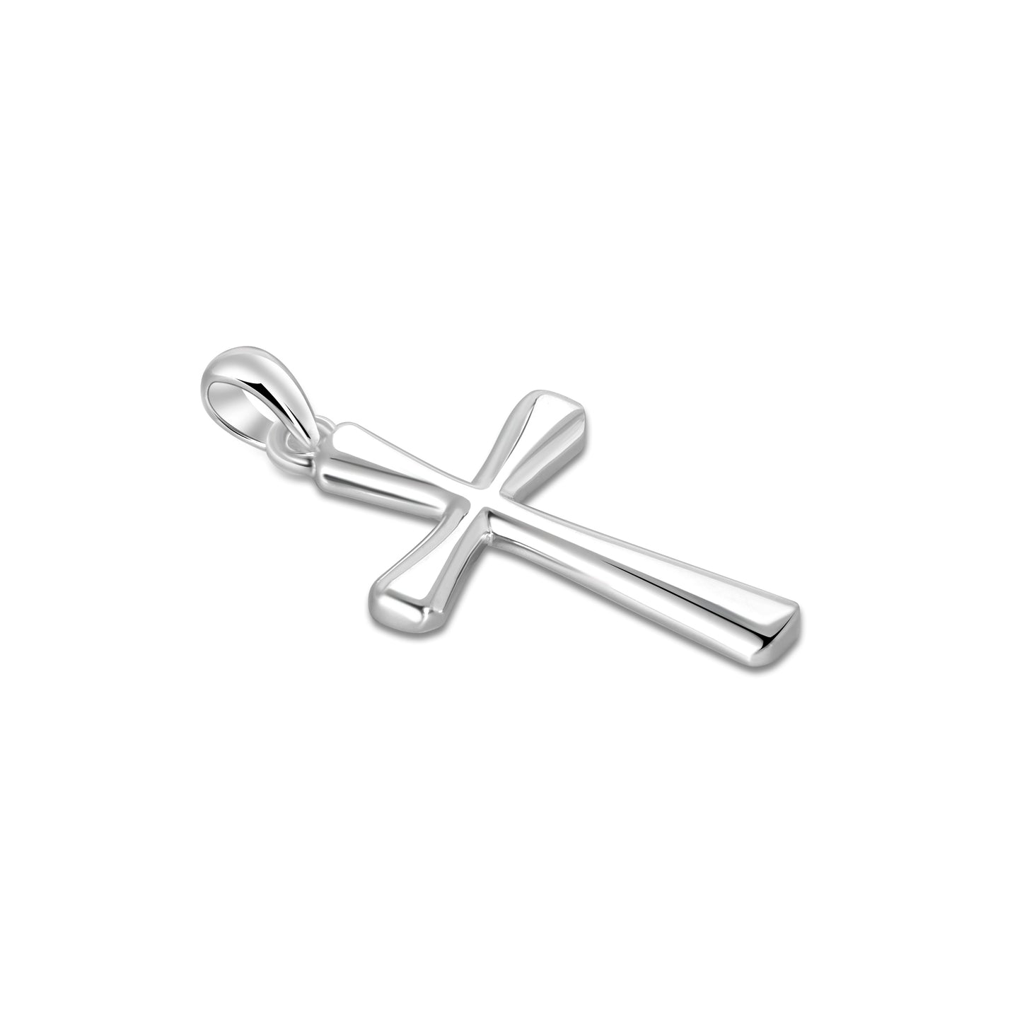 Cross Necklace Rounded - 925 Silver