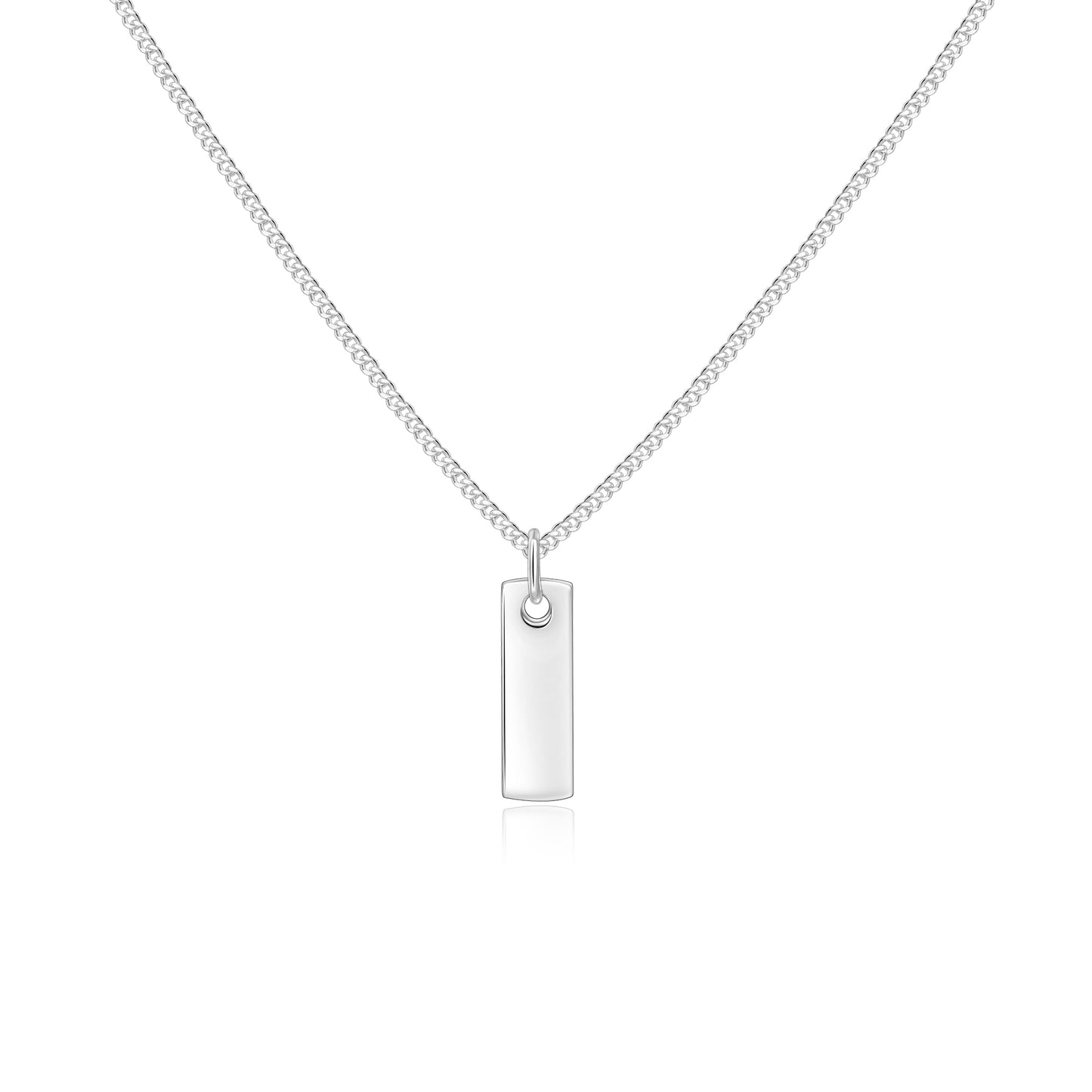 Square pendant necklace - 925 silver