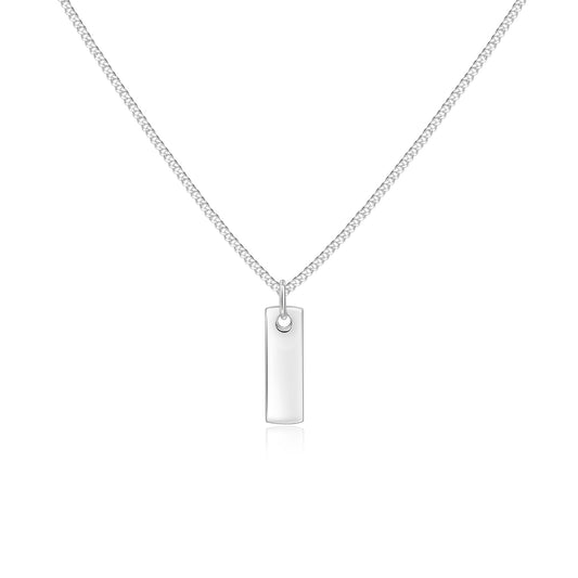 Square Minimalist Necklace - 925 Silver