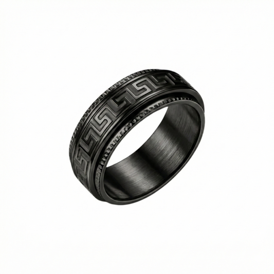 Moon Sun Rotating Ring - Stainless Steel