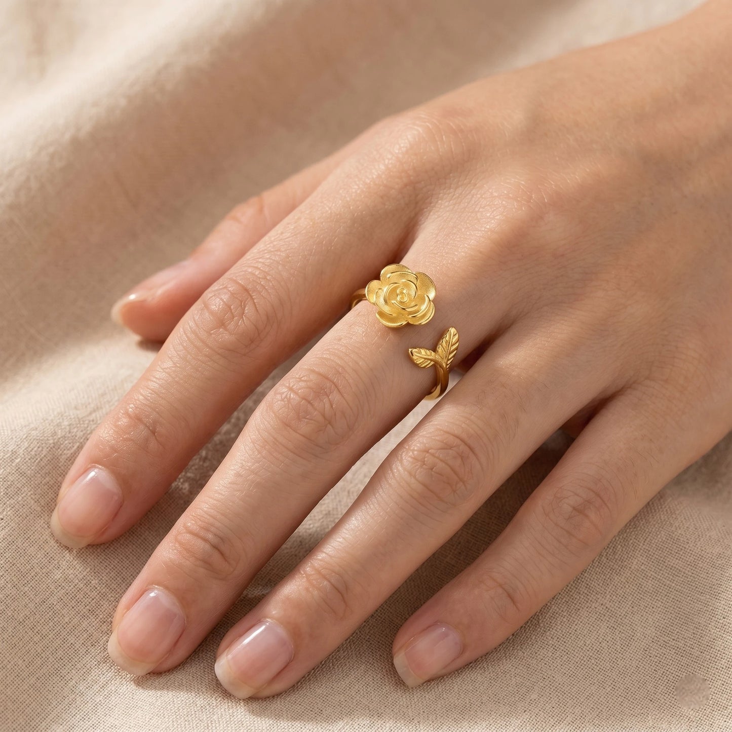 Rosen Anti-Stress-Ring – 925 Silber