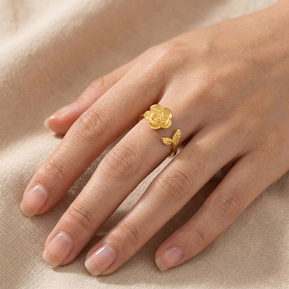 Rosen Anti-Stress-Ring – 925 Silber