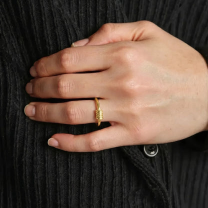 Scheiben Anti-Stress-Ring - 925 Silber