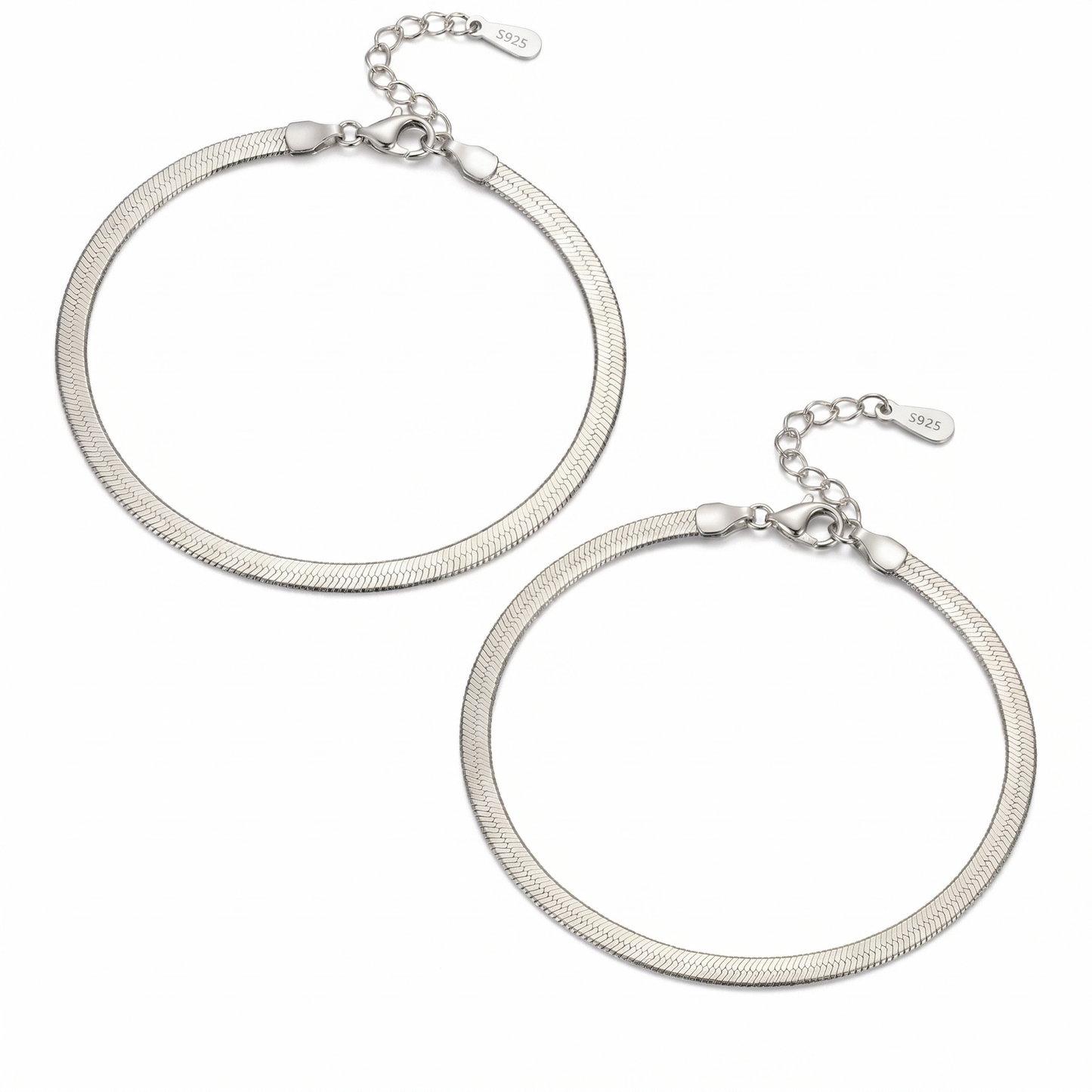 Square Zirconia Necklace - 925 Silver