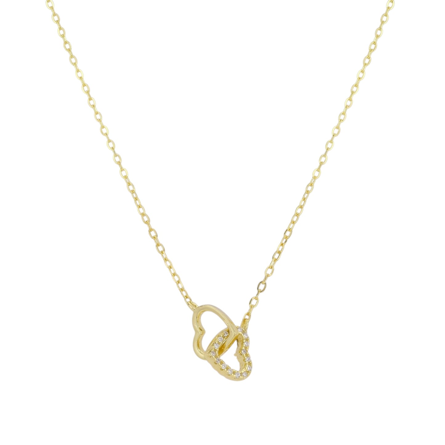 Square Zirconia Necklace - 925 Silver