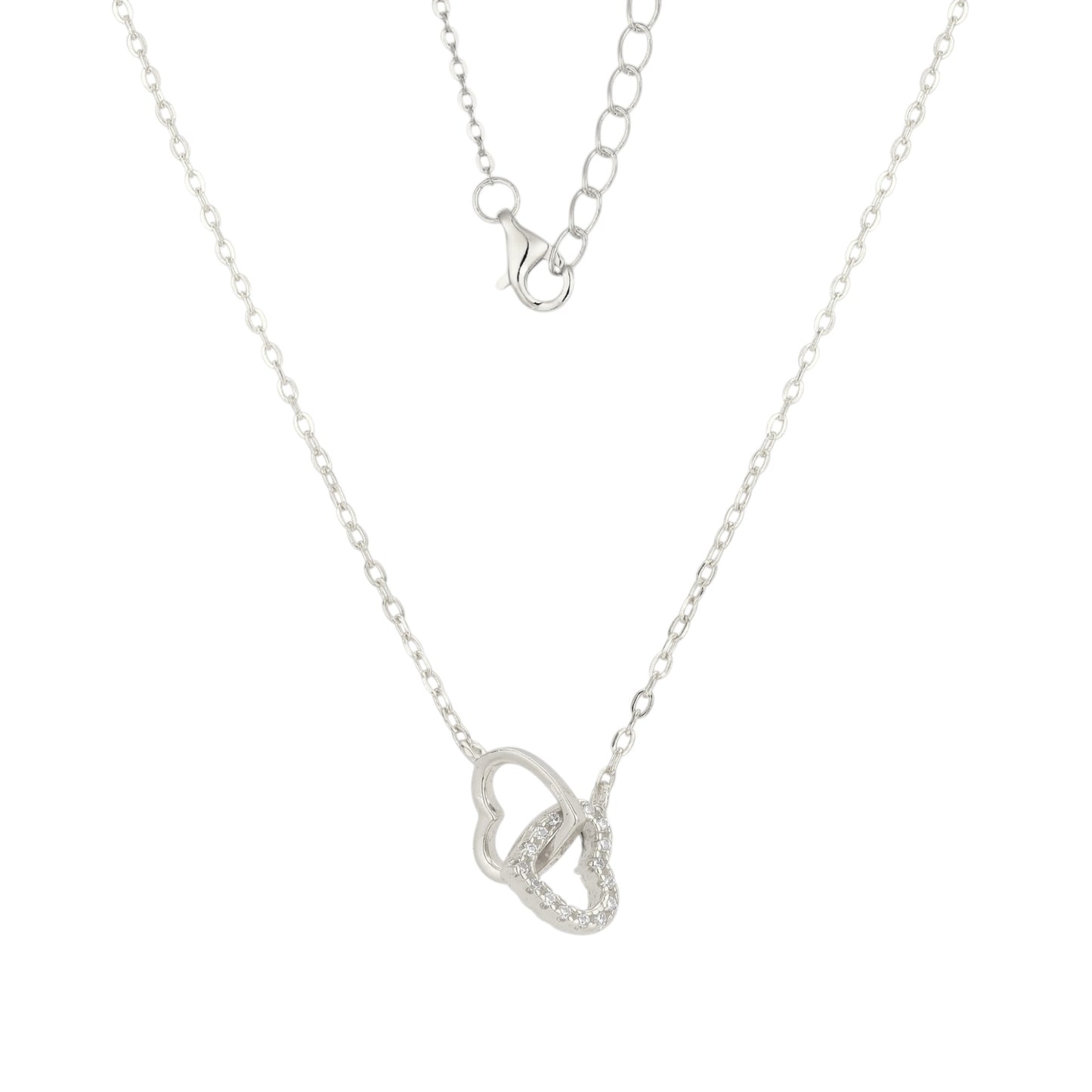 Square Zirconia Necklace - 925 Silver