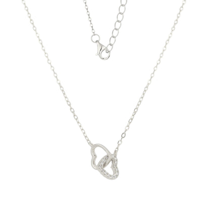 Square Zirconia Necklace - 925 Silver