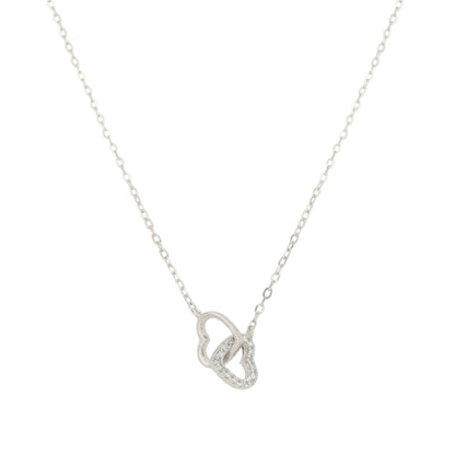Square Zirconia Necklace - 925 Silver