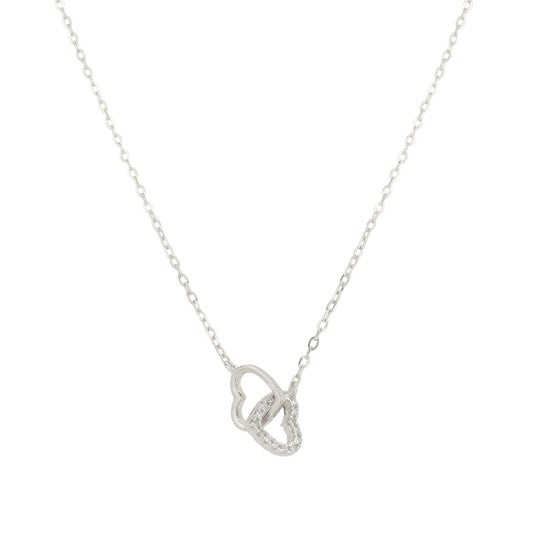 Square Zirconia Necklace - 925 Silver