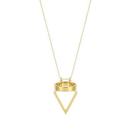 Gold Abstract Ring • 925 Sterling Silver Open Ring