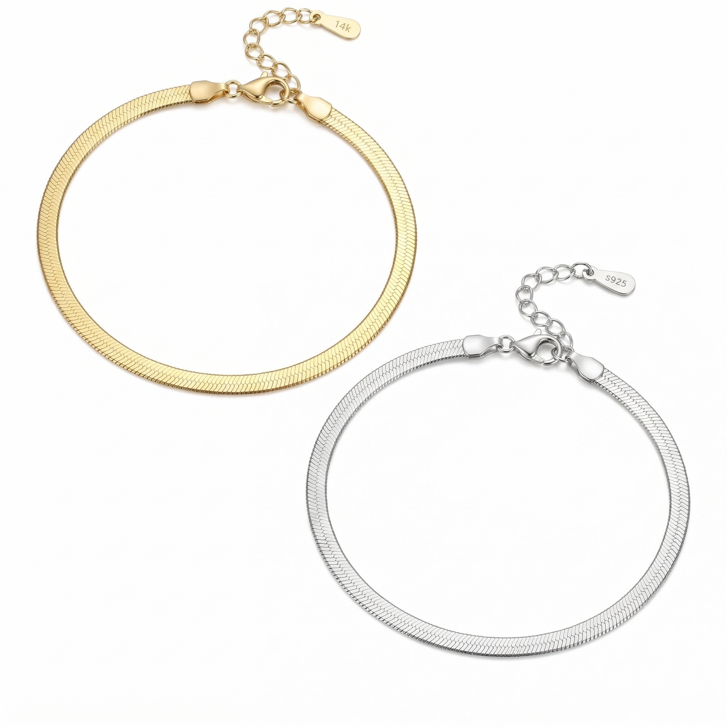 Square Zirconia Necklace - 925 Silver