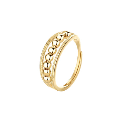 Vielring - Doppelter Zirkonia Anti-Stress-Ring – 925 Sterling Silber - Gold