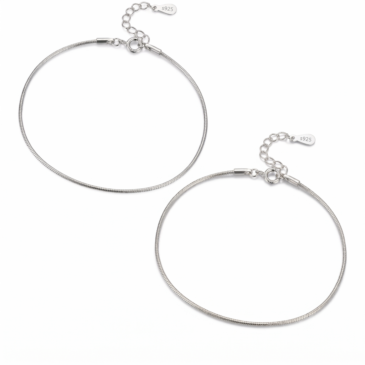 Square Zirconia Necklace - 925 Silver
