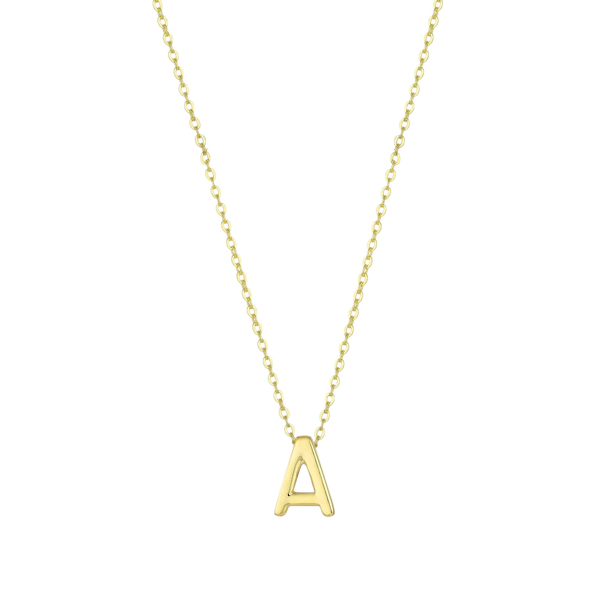 Vielring - Buchstaben Halskette - 925 Silber - Gold / A