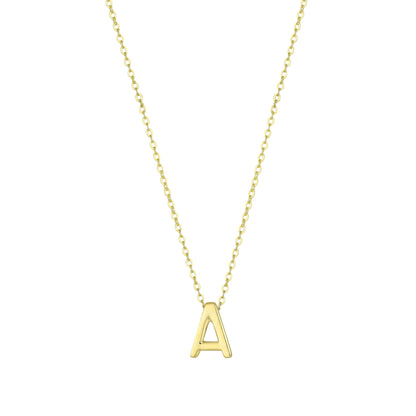 Vielring - Buchstaben Halskette - 925 Silber - Gold / A