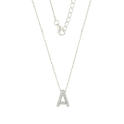 Square Zirconia Necklace - 925 Silver
