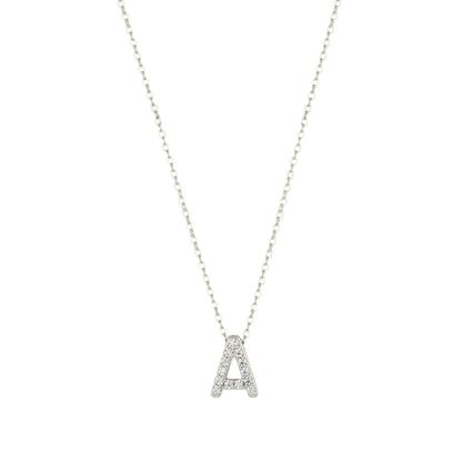 Square Zirconia Necklace - 925 Silver
