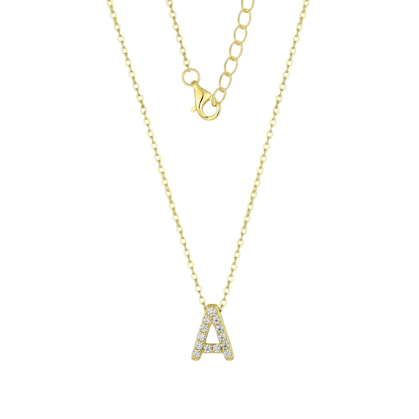 Square Zirconia Necklace - 925 Silver