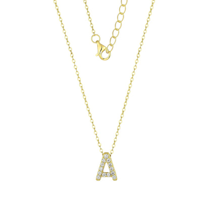 Square Zirconia Necklace - 925 Silver