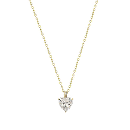 Vielring - Herz Zirkonia Stein Halskette - 925 Silber - Gold