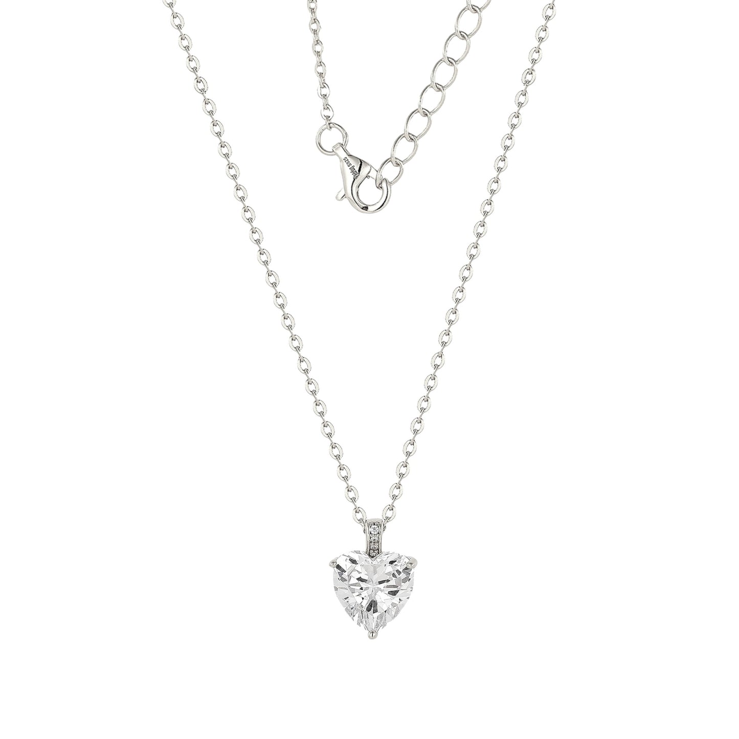 Vielring - Herz Zirkonia Stein Halskette - 925 Silber - Gold