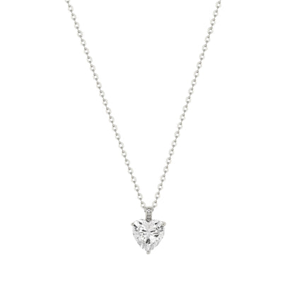 Vielring - Herz Zirkonia Stein Halskette - 925 Silber - Silber