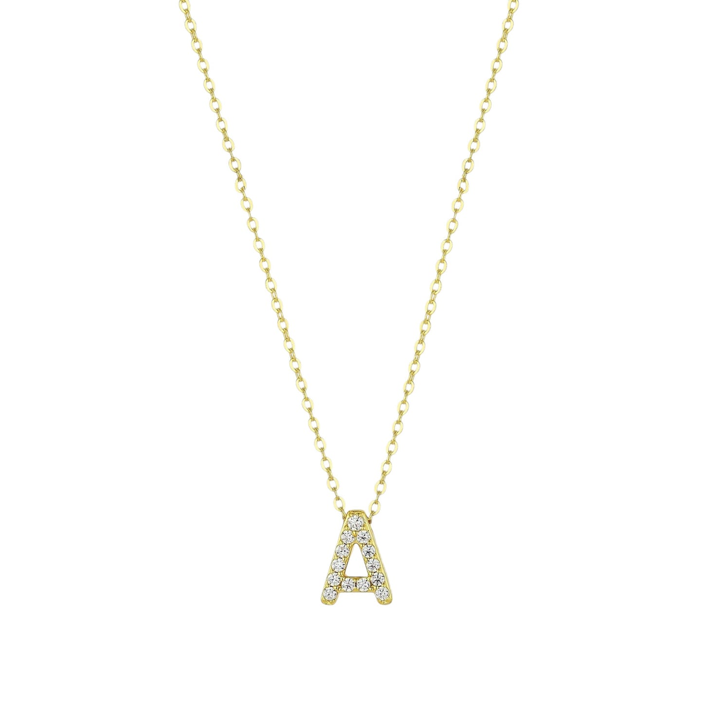 Square Zirconia Necklace - 925 Silver