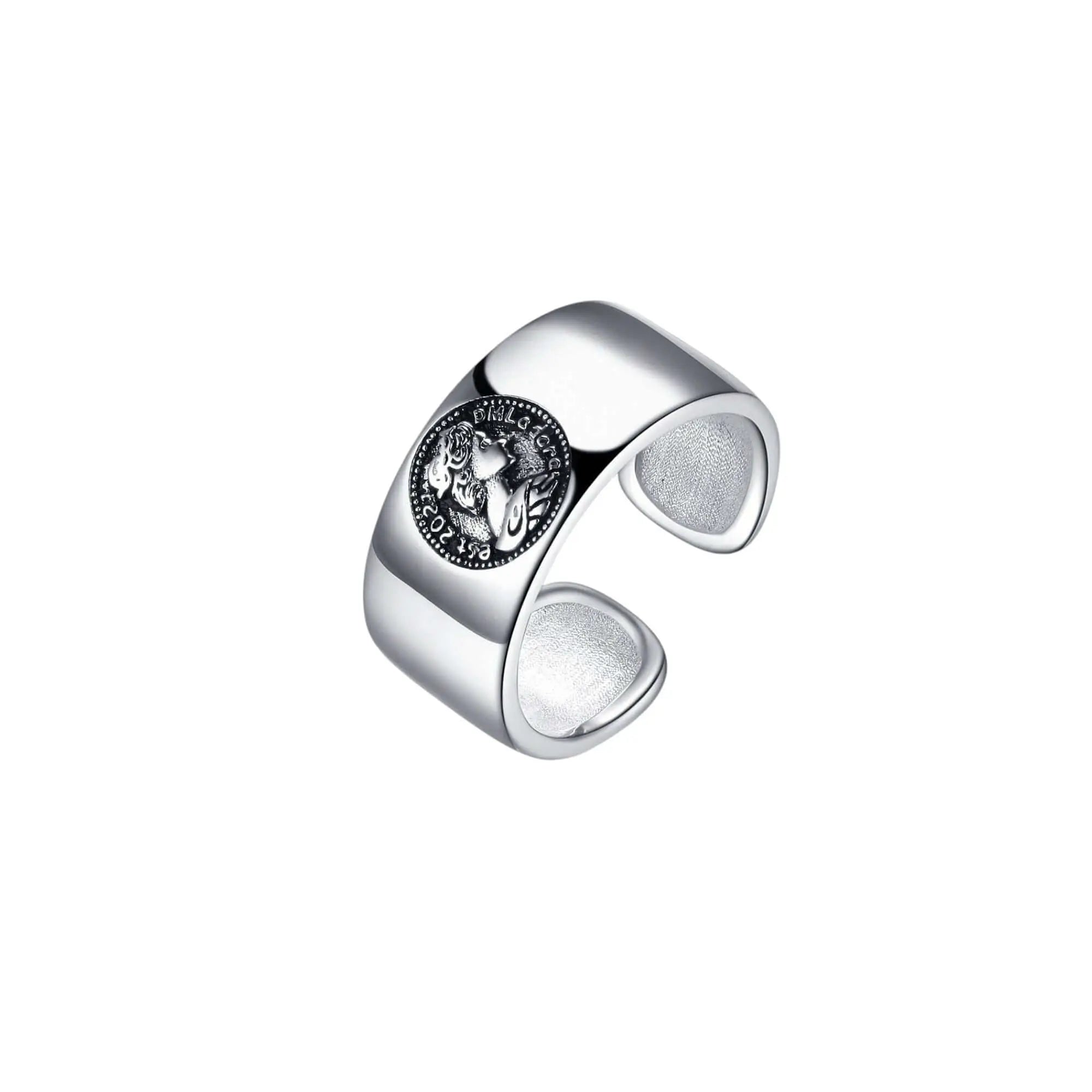 Queen Siegelring • 925 Sterling Silber Offener Ring Vielring