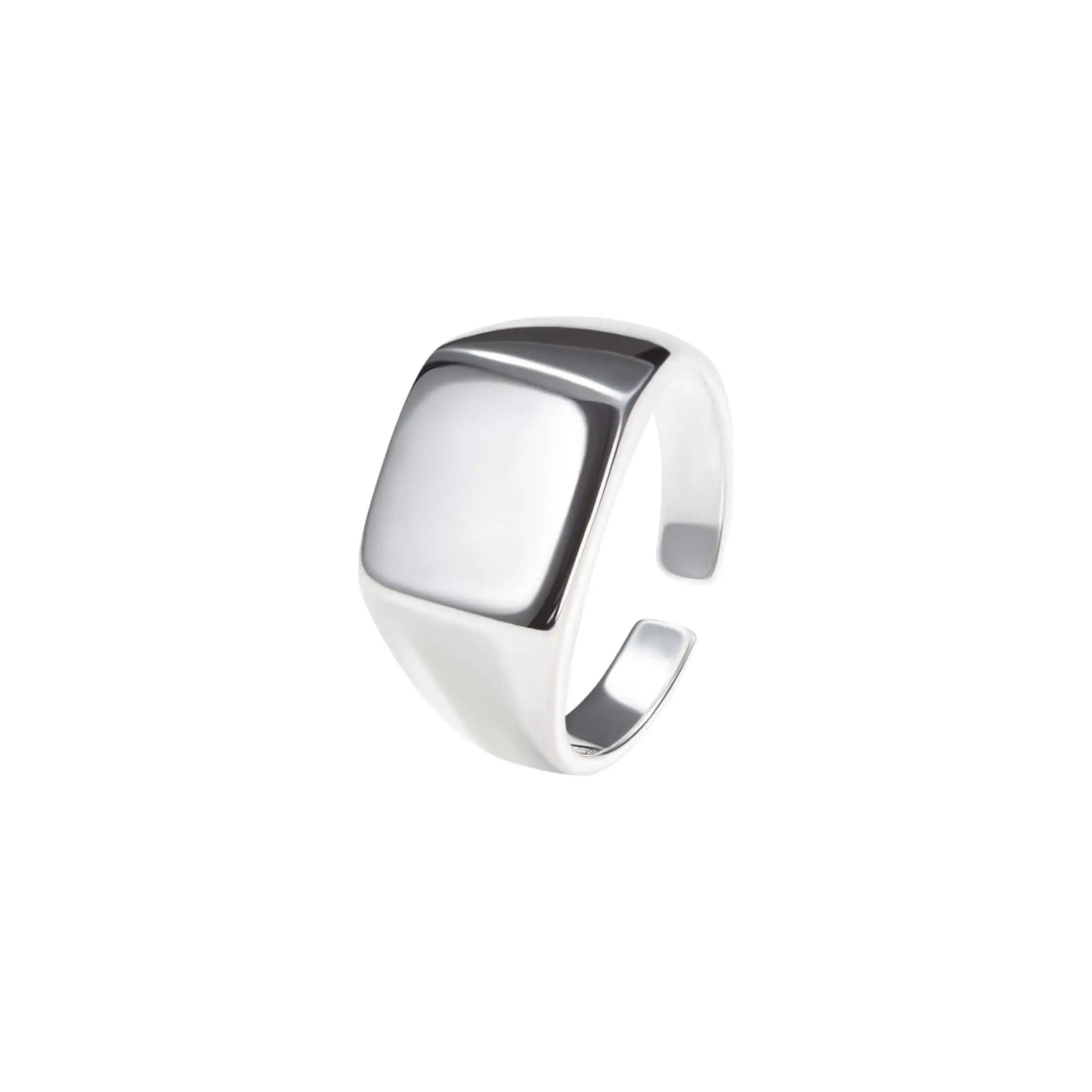 Quadratischer Siegelring • Offener Ring Vielring