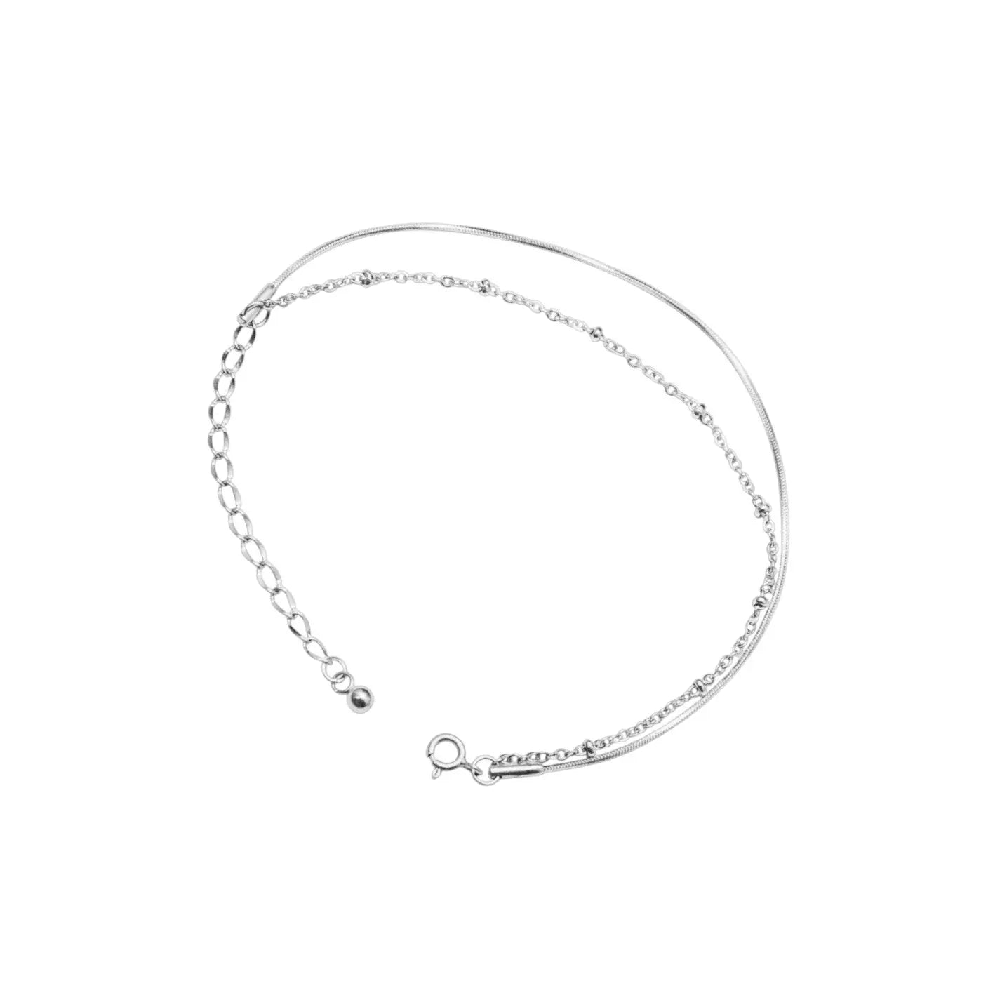 Dünnes Double Armband • 925 Sterling Silber Vielring