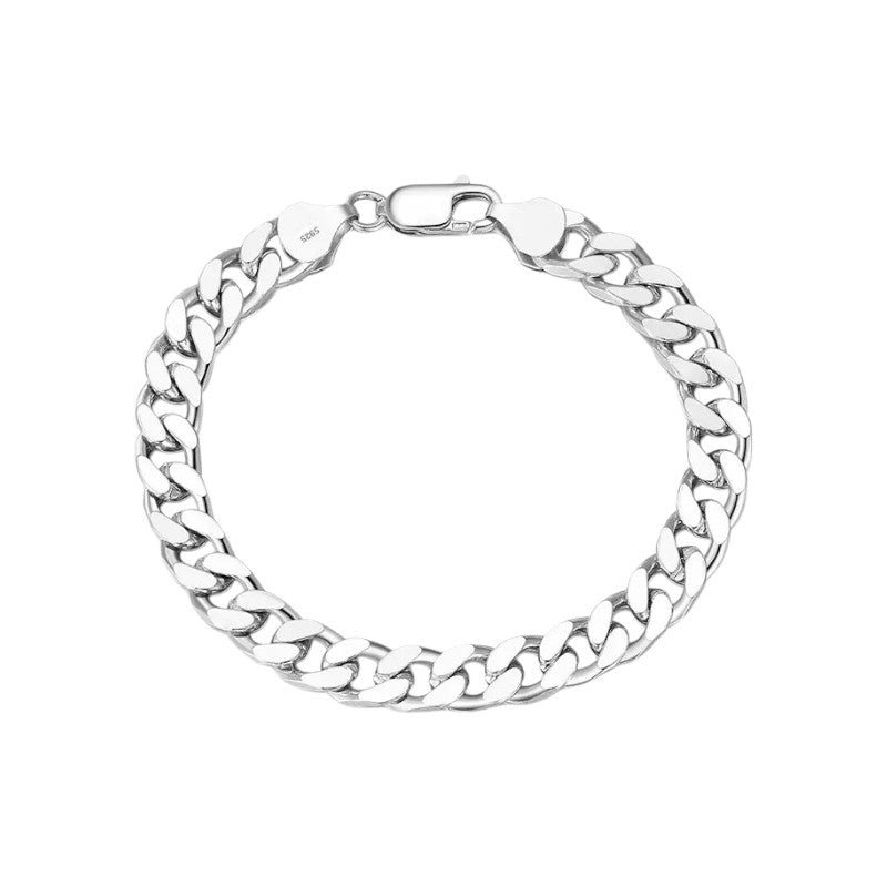 curb chain bracelet 5mm - 925 silver