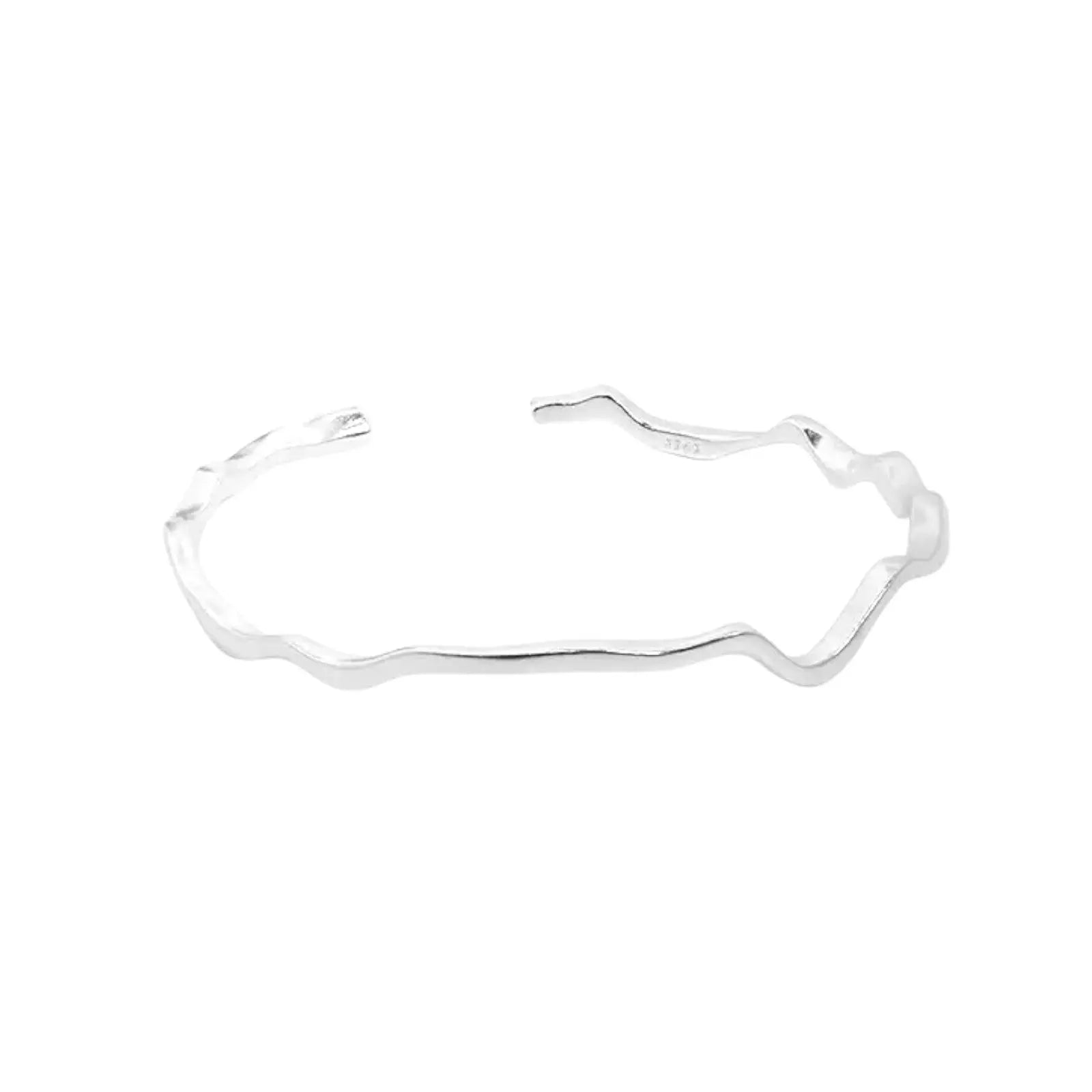 Wellen Armreifen • 925 Sterling Silber Vielring