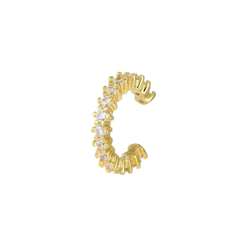 Vielring - Zirkonia Steinen Ear Cuff - 925 Silber - Gold