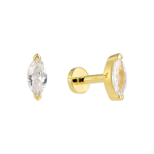 Dainty crystal hoop earrings • Zirconia crystals