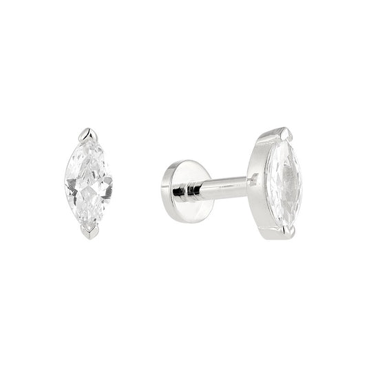 Dainty crystal hoop earrings • Zirconia crystals