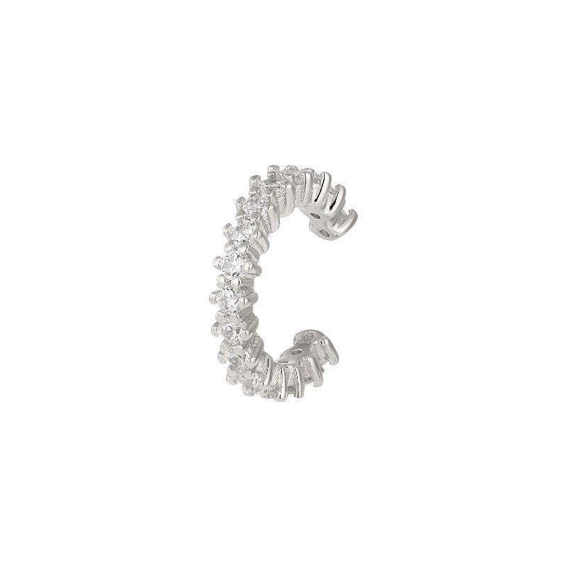 Vielring - Zirkonia Steinen Ear Cuff - 925 Silber - Silber