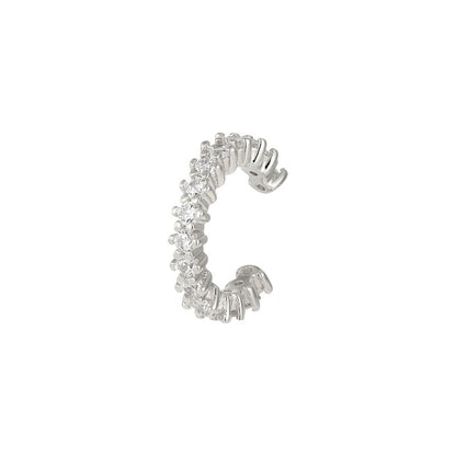 Vielring - Zirkonia Steinen Ear Cuff - 925 Silber - Silber