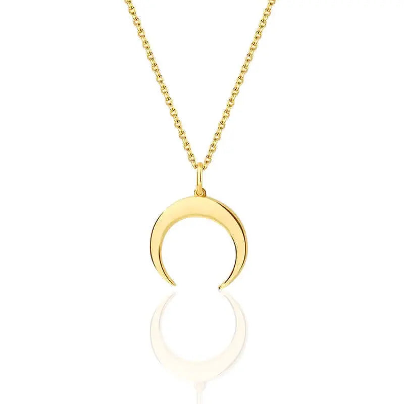 Zierliche Mond Halskette • Kette mit Mond Vielring