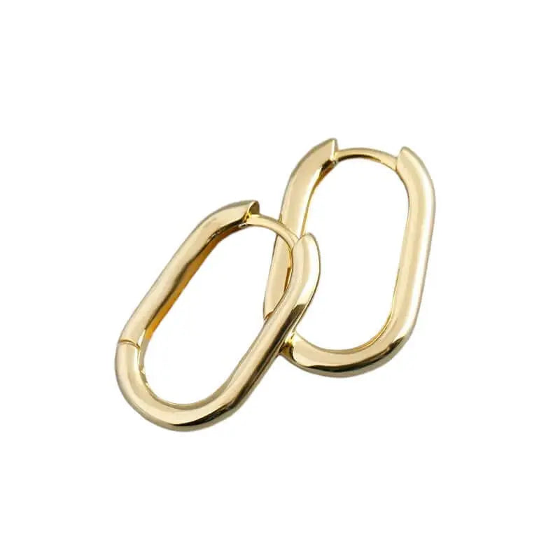 Rechteck Creolen • 925 Sterling Silber • 3 mm DickeVielringVielringRechteck Creolen • 925 Sterling Silber • 3 mm Dicke