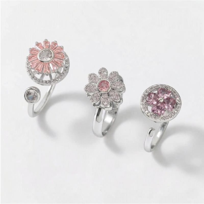 Blumen Anti-Stress-Ringe – 3er Set