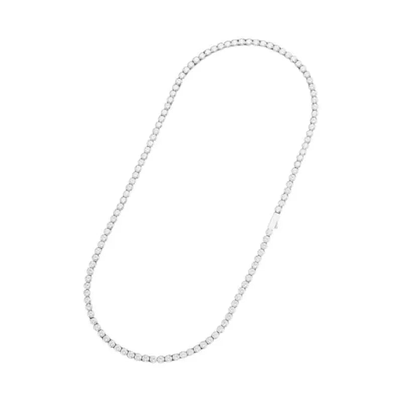 Vielring - Tennis Halskette - Edelstahl - Silber / 50 cm