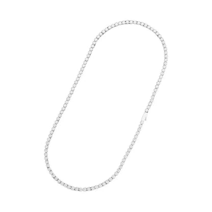 Vielring - Tennis Halskette - Edelstahl - Silber / 50 cm