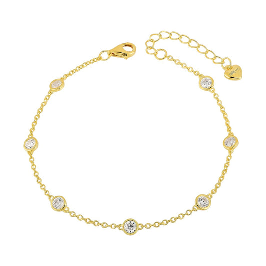 Vielring - Zirkonia Steinen Armband - 925 Silber - Gold