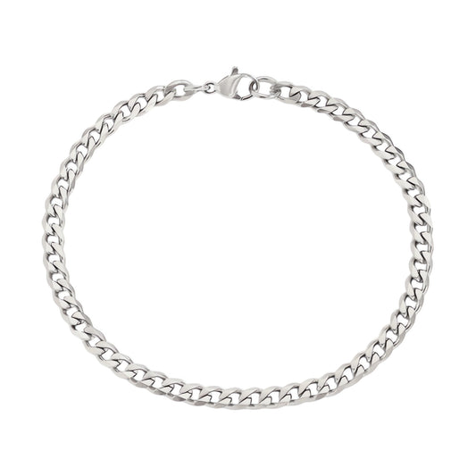 Curb chain bracelet 3.5 &amp; 7 mm