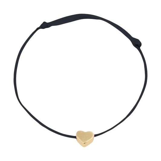 Fabric bracelet with heart