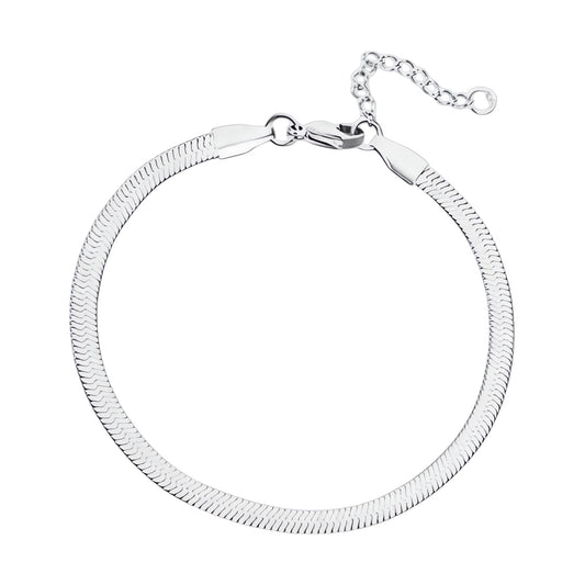 Herringbone bracelet - stainless steel