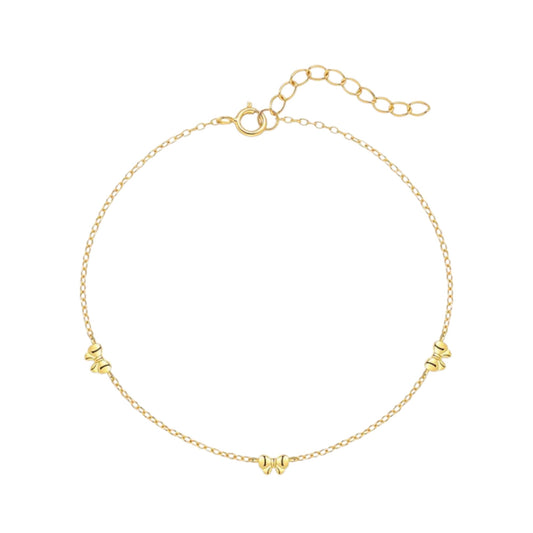 Vielring - Schmetterling Armband - 925 Silber - Gold